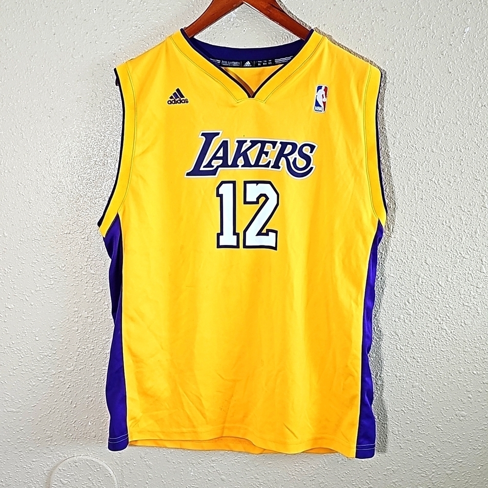 Adidas Los Angeles Lakers Dwight Howard 2012 / 2013 Yellow Jersey.